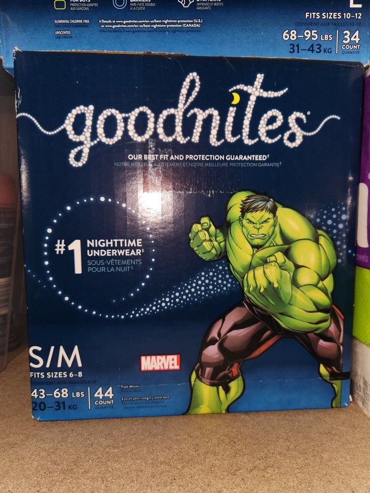 Goodnites Diapers Size S/M 44 Ct