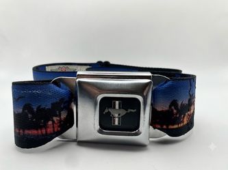 Ford Mustang "Buckle-Down" Fashion Seatbelt Belt - Tropical Sunset Design