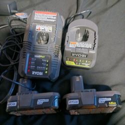 Ryobi Chargers And Batteries 
