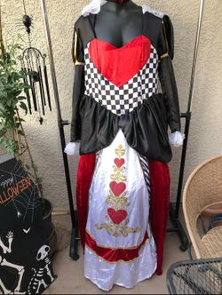 Plus Size 3X Queen Of Hearts Halloween Costume NEW!
