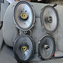Used 6×8  Kicker Door Speakers Front & Back
