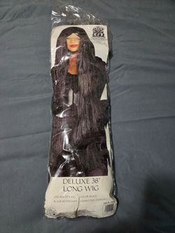 Franco Deluxe 38" Long Black Costume Wig