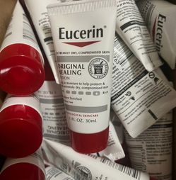New Eucerin Original Healing Lotion Lot of 6 - 1 fl oz each Travel Purse New