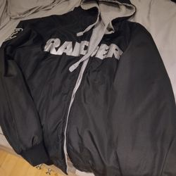 Men's medium reversible raiders hoodie 