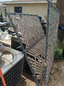 Chain Link Fence Panels with Privacy Slats