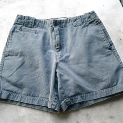 Blue/Gray American Eagle Khaki Midi Shorts Size 4