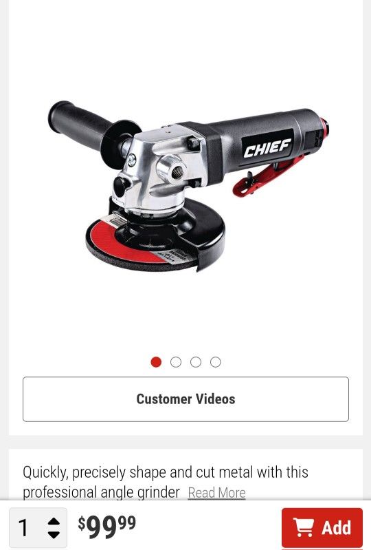 Chief 4- 1/2 Angle GRINDER