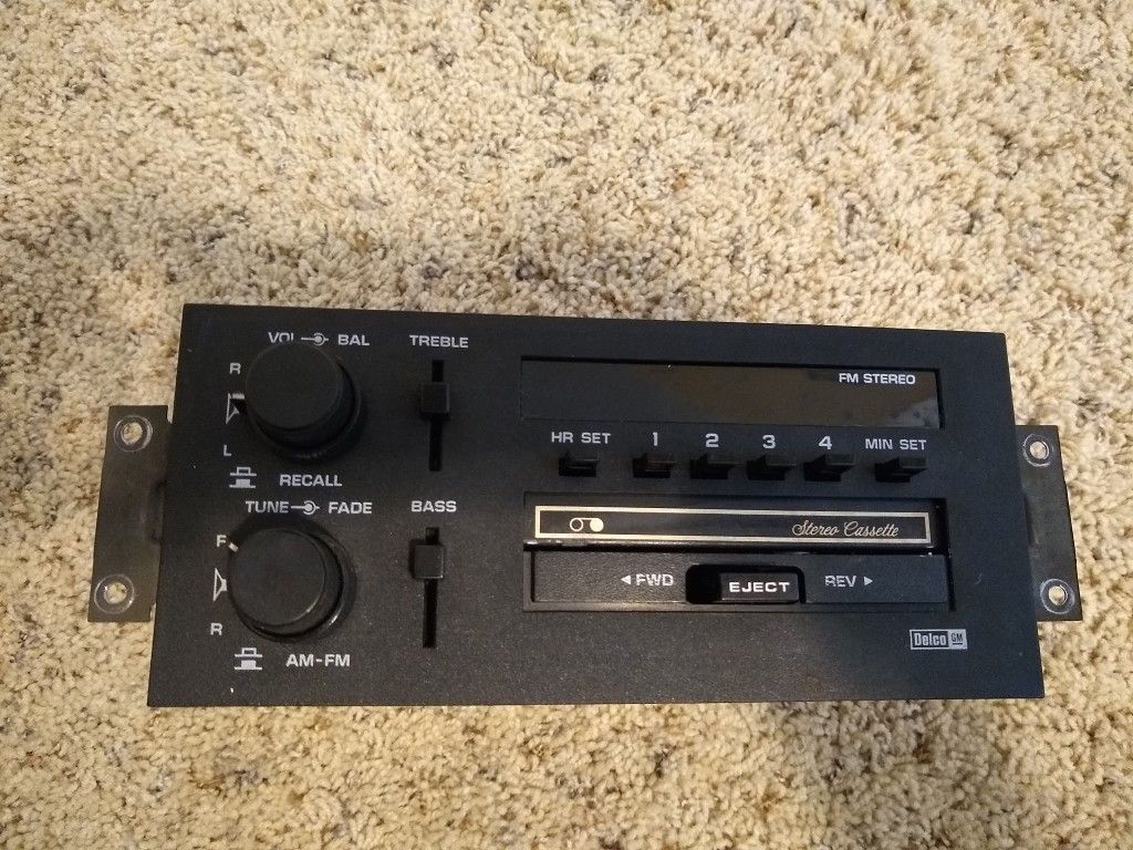 1983 Chevy Camaro OEM Delco Cassette AM/FM Radio Player. Radio worked fine when removed from the vehicle in 2019