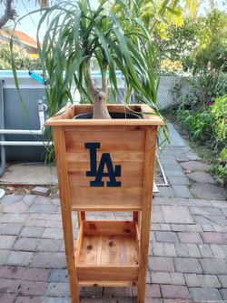 CUSTOM BUILT TALL L.A. CEDAR 2 TIER PLANTER