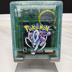 Pokemon Crystal GBC Game (Custom Shell & Label & New Battery)
