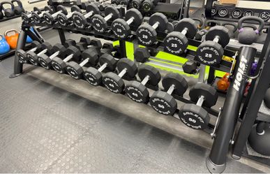 PRO RUBBER DUMBBELLS 75 Lbs BLOWOUT!!
