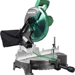 Metabo HPT | Compound Miter Saw | 10-Inch | Single Bevel | 15-Amp Motor | 0-52° Miter Angle Range | 0-45° Bevel Range | Large Table | 10" 24T TCT Mite