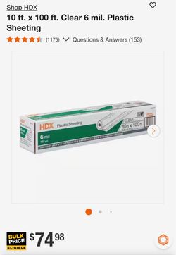 HDX Clear Plastic Sheeting