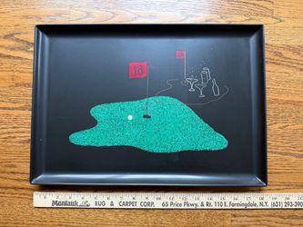 vintage Couroc of Monterey "18th Hole" (or 18th Green) serving tray