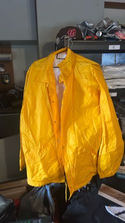 Yellow Rain Jacket with Snap Buttons  2XL