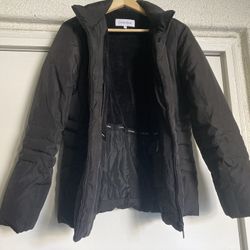 CALVIN KLEIN BLACK PUFFER JACKET SIZE LARGE $20.00