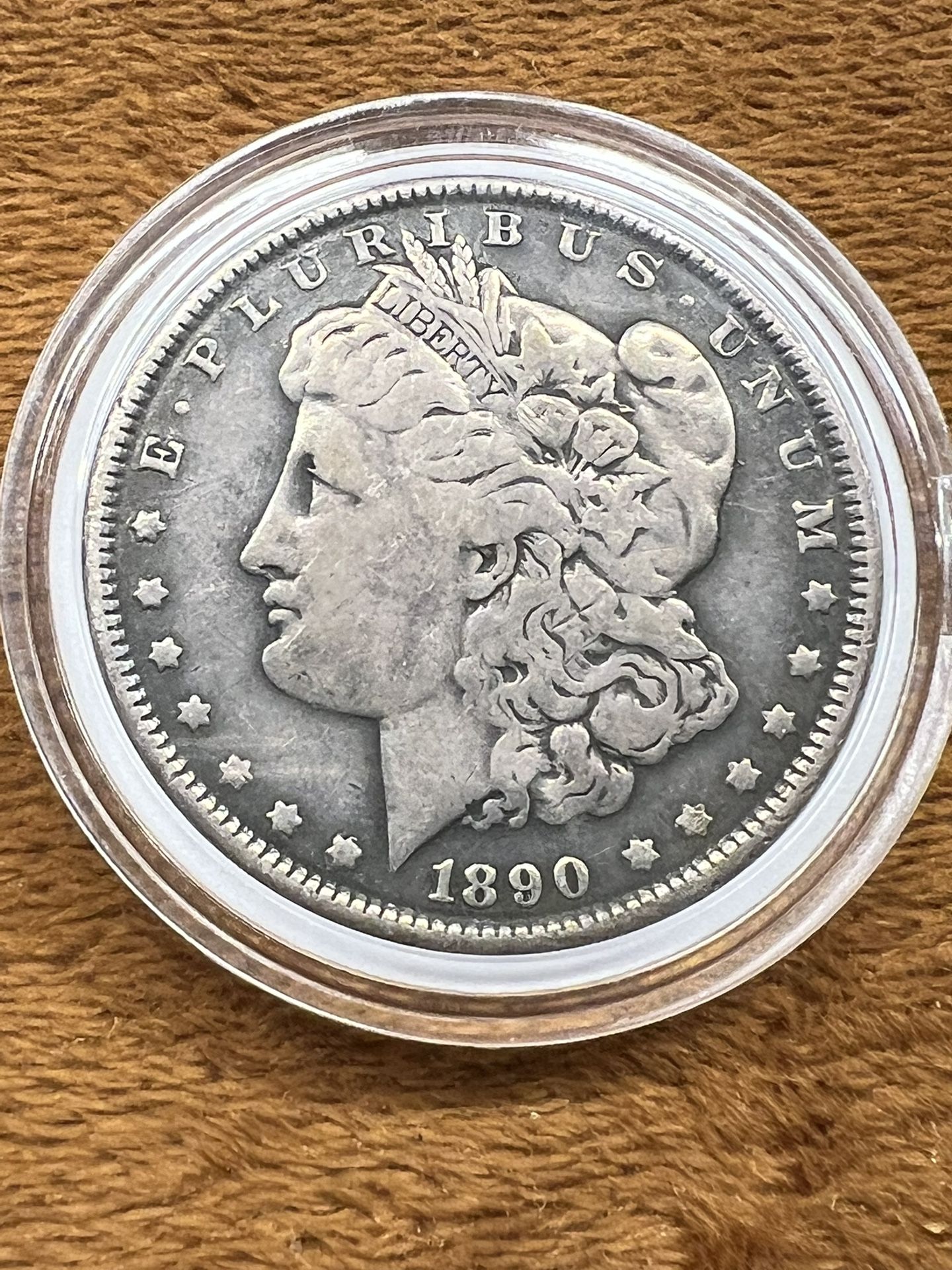 1890 Silver Morgan Dollar - Dark Tone