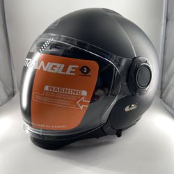 TRIANGLE Open Face Motorcycle Helmet with Sun Visor Size Medium