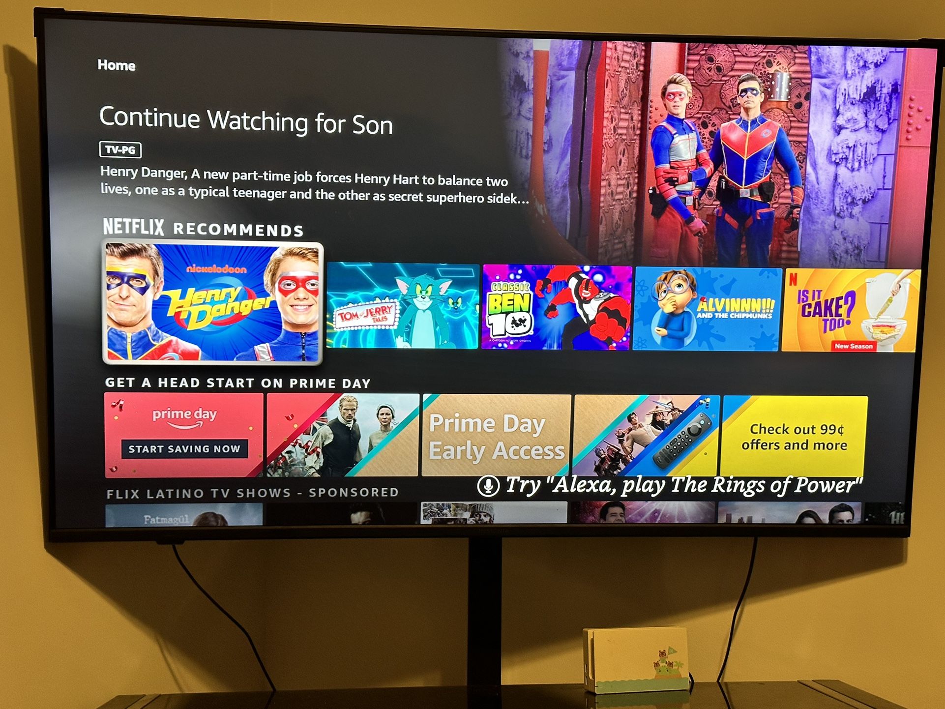 65inch QLED 4K UHD Smart Fire TV - $375