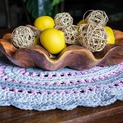 Handmade Crochet Rug – 28” x 22”