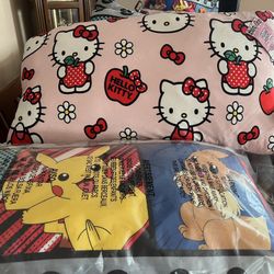 Hello Kitty And Pokemon Body Pillows 