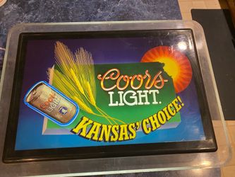 Coors Light Kansas neon sign 23x19