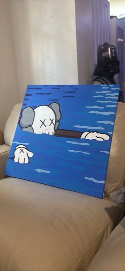 kaws acrylic painting