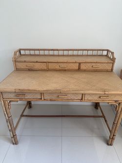 Vintage Bamboo Desk 60’s/70’s