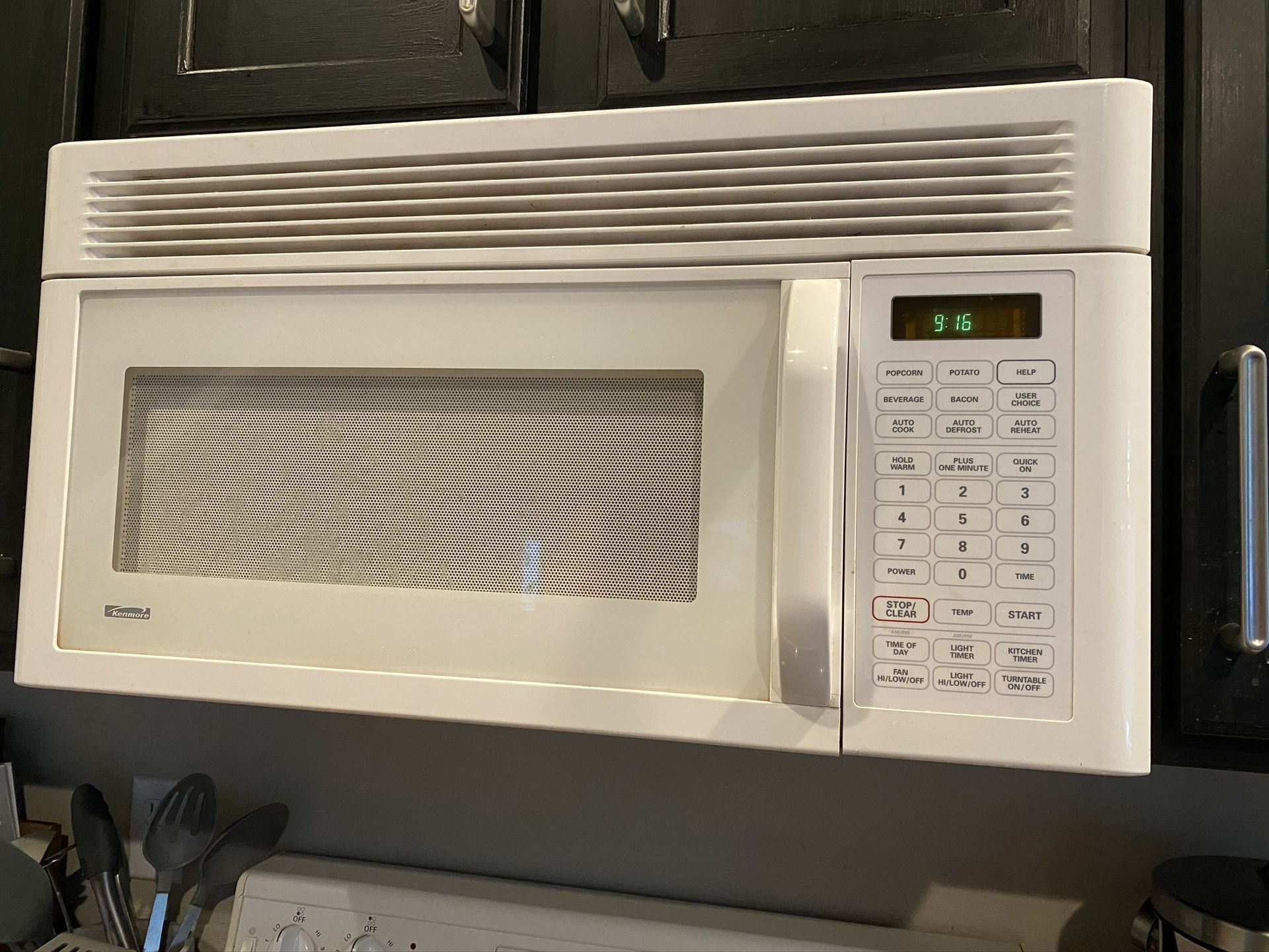 Kenmore over stove microwave