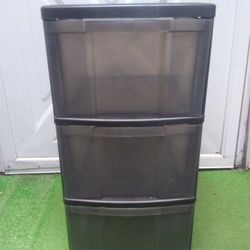 Iris 3 Drawer Plastic Storage