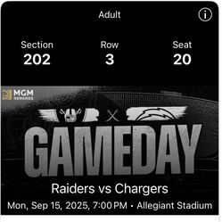 Raiders vs chargers 