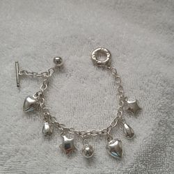 Vintage MAC & CO CHARM BRACELET SILVER COLOR
