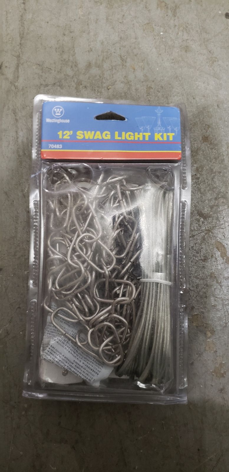 12 foot light fixture swag kit. new never used.