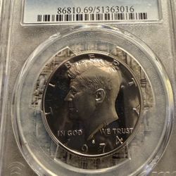 1974-S Proof Lincoln Cent – PCGS PR69 Cameo – Stunning Deep Cameo Detail!