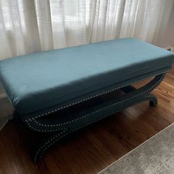 Teal Ottoman Bench