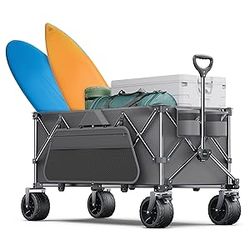 Carretón Plegable Resistente 440 Lbs - Ruedas Todo Terreno 360° - NUEVO