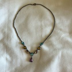 Vintage Avon Jeweltone Y Necklace 