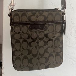 Green Coach Crossbody Purse 