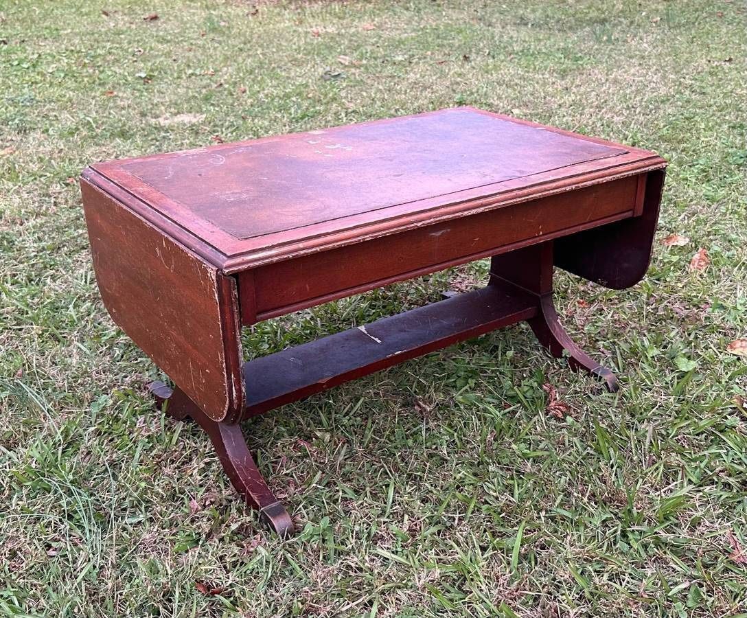 Antique Mahogany Wood Elite Furniture Folding Coffee Table DIY Project