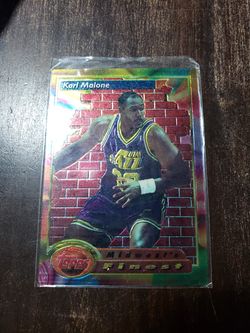 Hof Karl malone topps midwest finest in nm/mint condition card