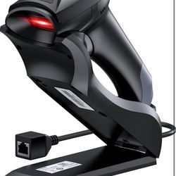 TEEMI TMSL-56CR QR Bluetooth Barcode Scanner with Wall Mountable USB Charging Cradle, 1D 2D Wireless Reader CMOS Screen Scanning PDF417 Data Matrix Su
