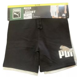 Boy's PUMA 2 Pack Active  Size S (7/8) Black and Gray