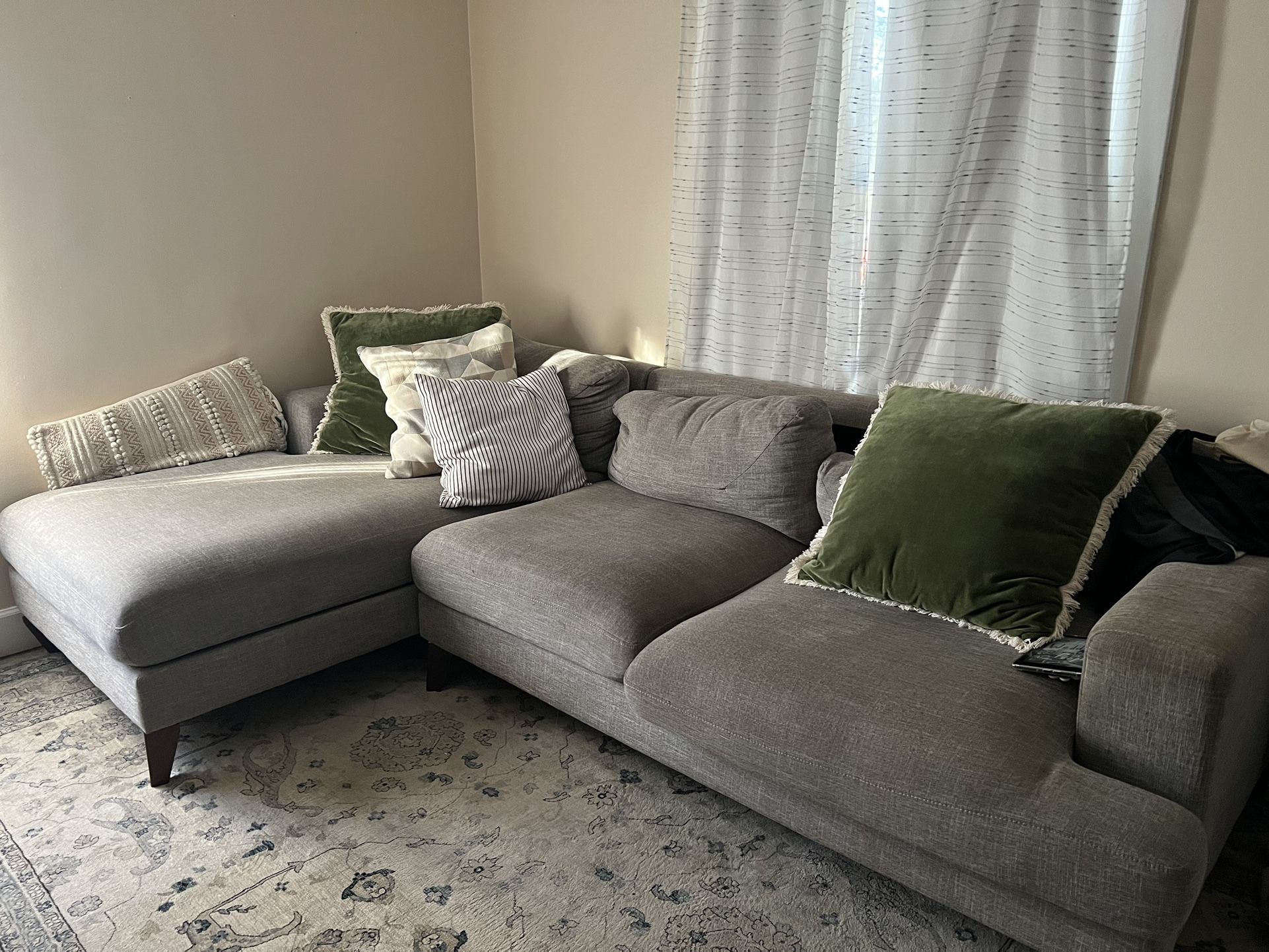 Gray Sofa With Chaise