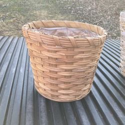 Brown Woven Basket Planter 