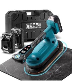 I 2-in-1 Tile Vibration Tool & Electric Suction Cup 285mm – 12 Speeds, 10 Hours Runtime, Fits 12×12i