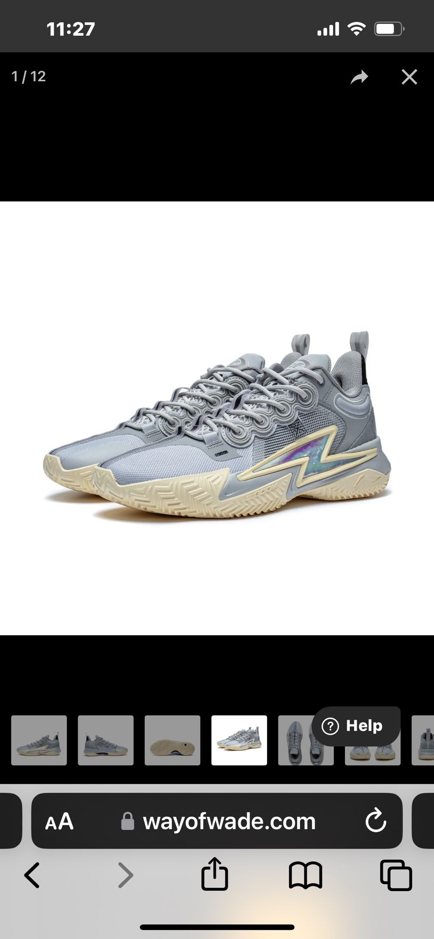 Li- Ning Wade Son of Flash "Gray Boy"