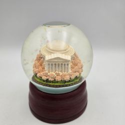 VTG Smithsonian Inst Jefferson Memorial Washington DC Cherry Blosom Water Globe