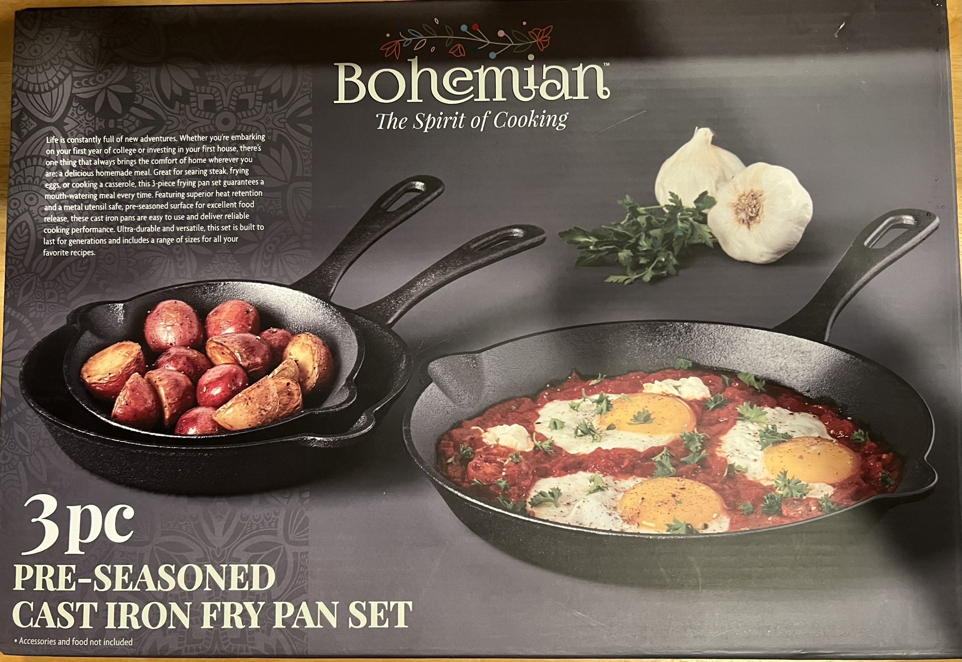 Cast Iron Fry Pan Set