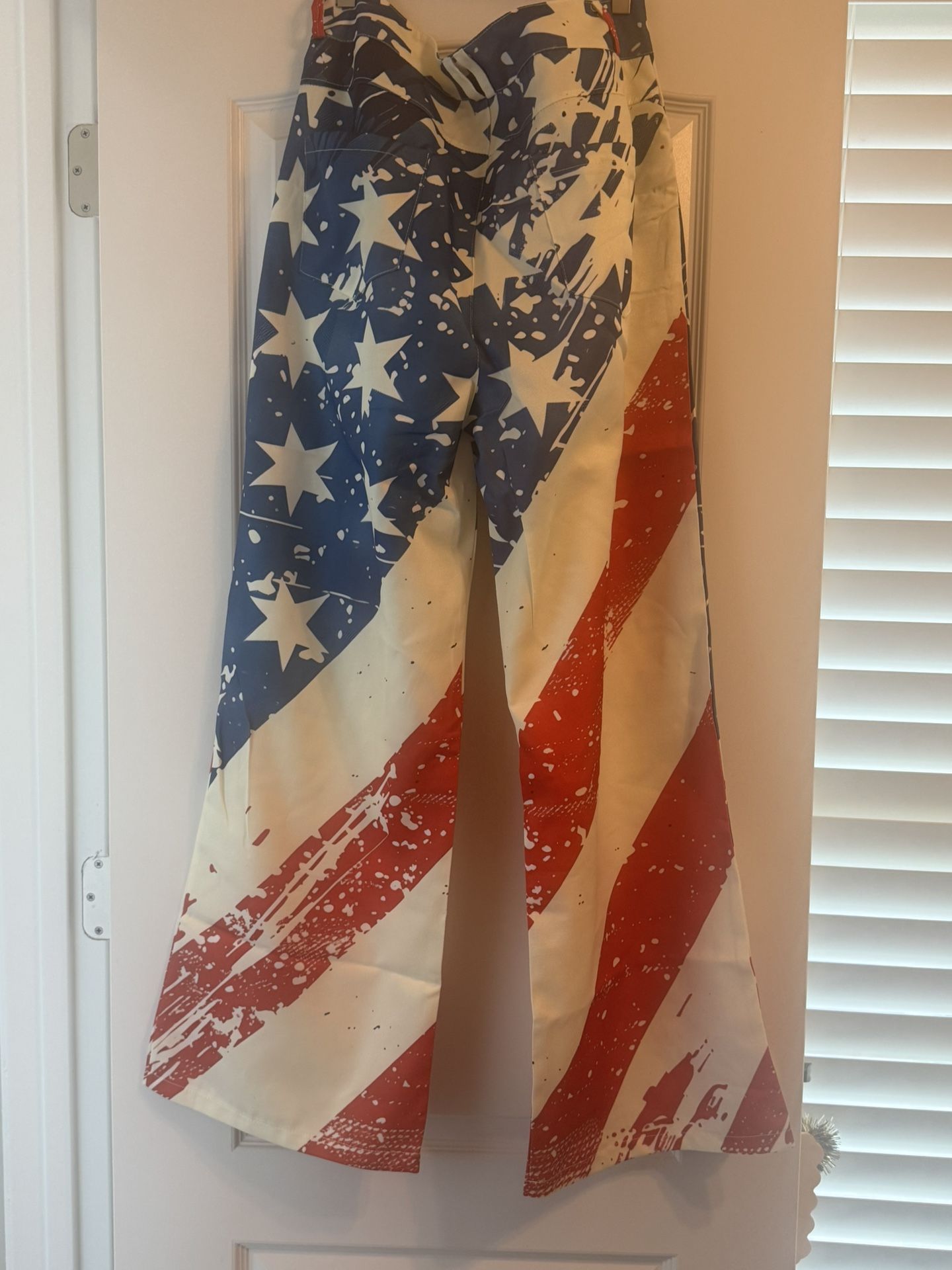 American Flag Wide Leg Pants - large