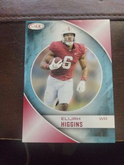 Elijah Higgins football card